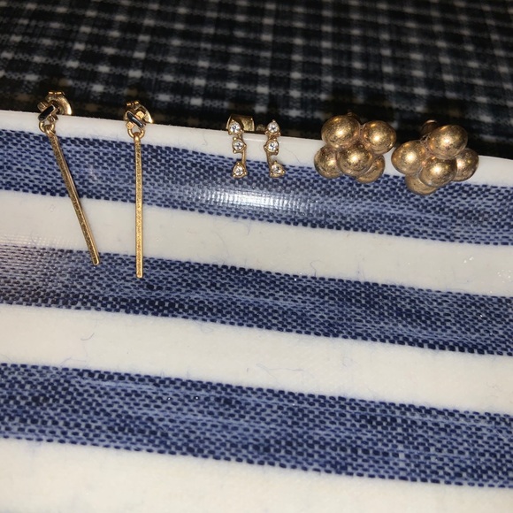 Madewell Jewelry - Madewell Earring Set! With Gemline studs and brass